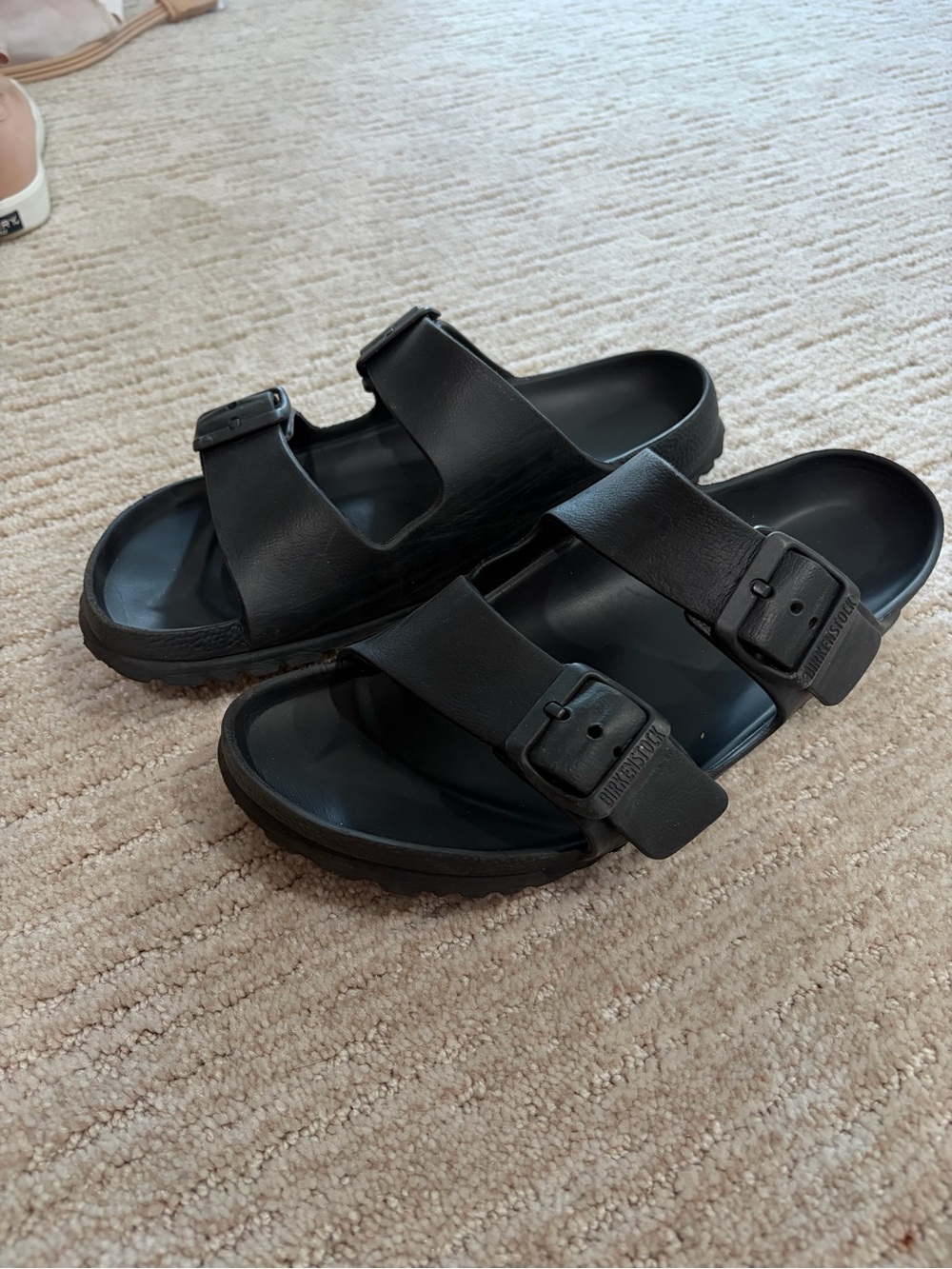 Women’s black Birkenstocks size 38 wide